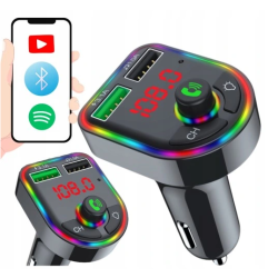 TRANSMITER BLUETOOTH KADY F6 FM SAMOCHODOWY USB ZESTAW GŁOŚNOMÓWIĄCY